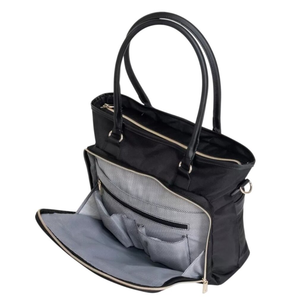 ✨NEW✨Kenneth Cole Reaction Chelsea Chevron 15" Laptop & Tablet Business Tote - Picture 4 of 6